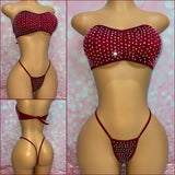 Extreme Bling Bandeau Bikini Burgundy