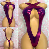 Cross Over Front Bodysuit - Multiple Fabric Options