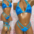 Blue Holo Double Strap Bikini