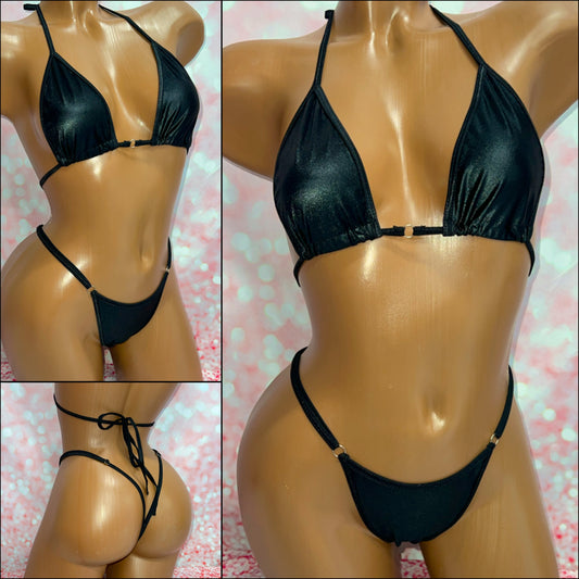 Black Wet Look Bikini