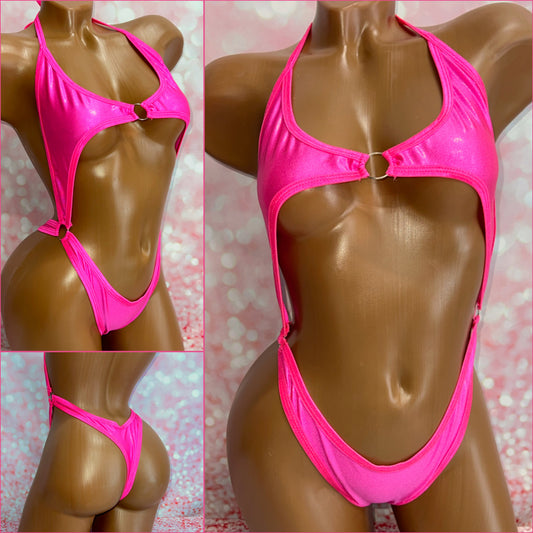 Hot Pink O-Ring One Piece