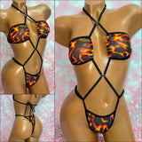 Flame Mesh Strappy Slingshot