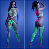 Neon Green Glow Bodystocking