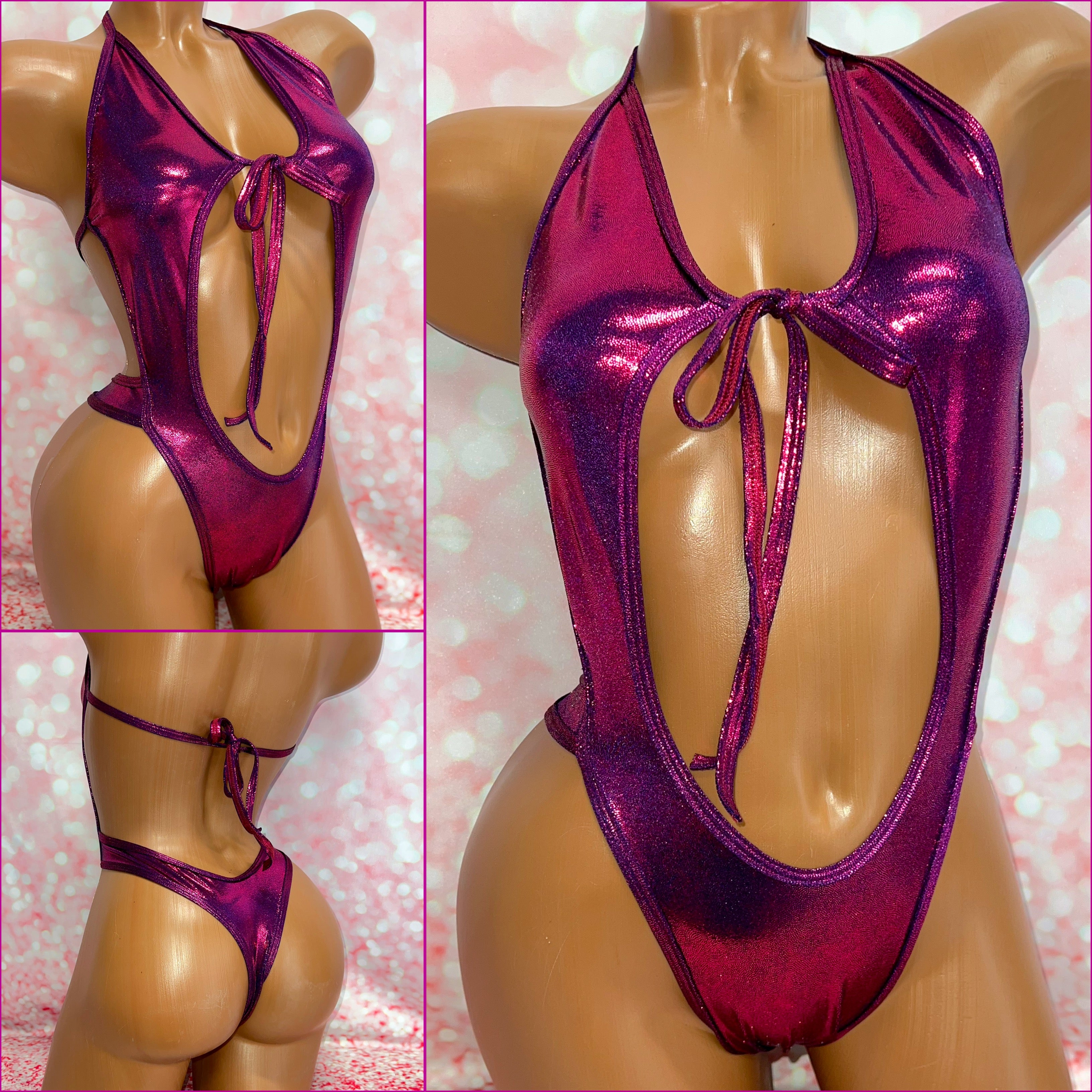 Metallic Cheeky One Piece - Multiple Colour Options