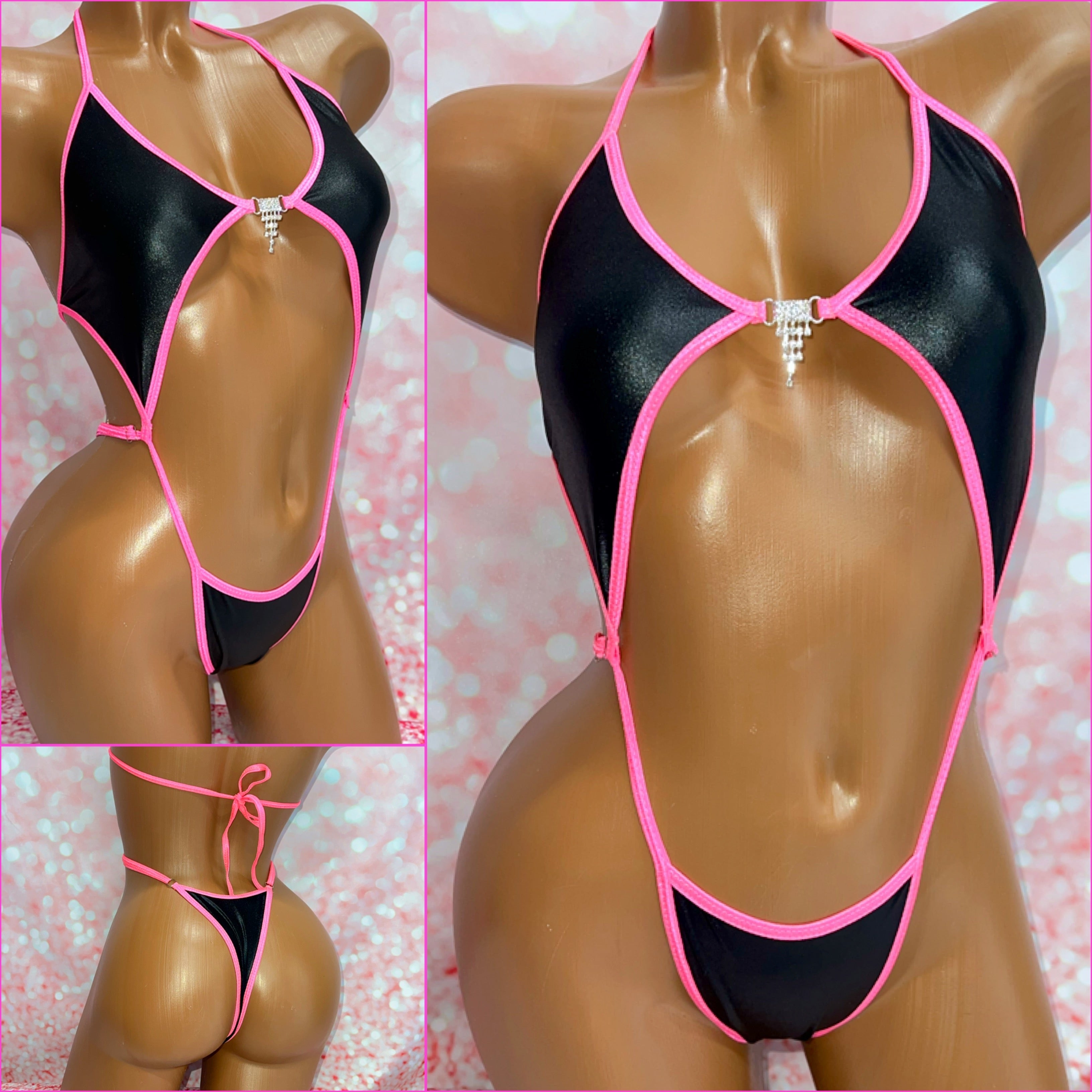 Wet Look Diamond Slingshot - Multiple Colour Options
