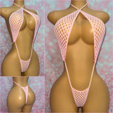 Baby Pink Diamond Mesh Slingshot