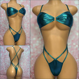 Metallic Emerald Strappy X-Tina