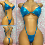 Metallic Blue X-Tina Bikini