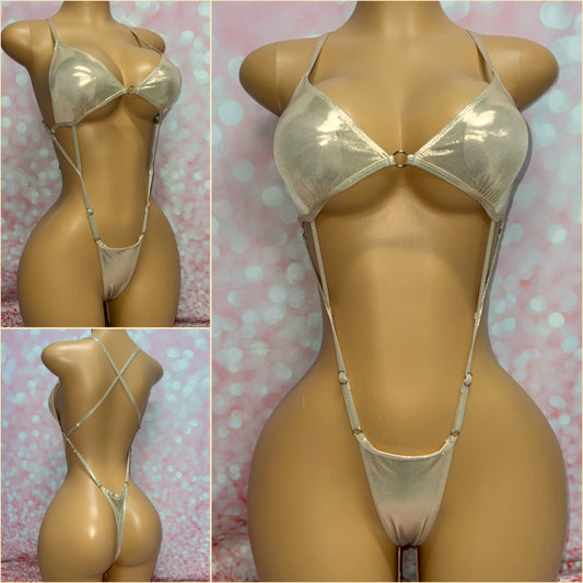 Metallic Gold X-Tina Bikini