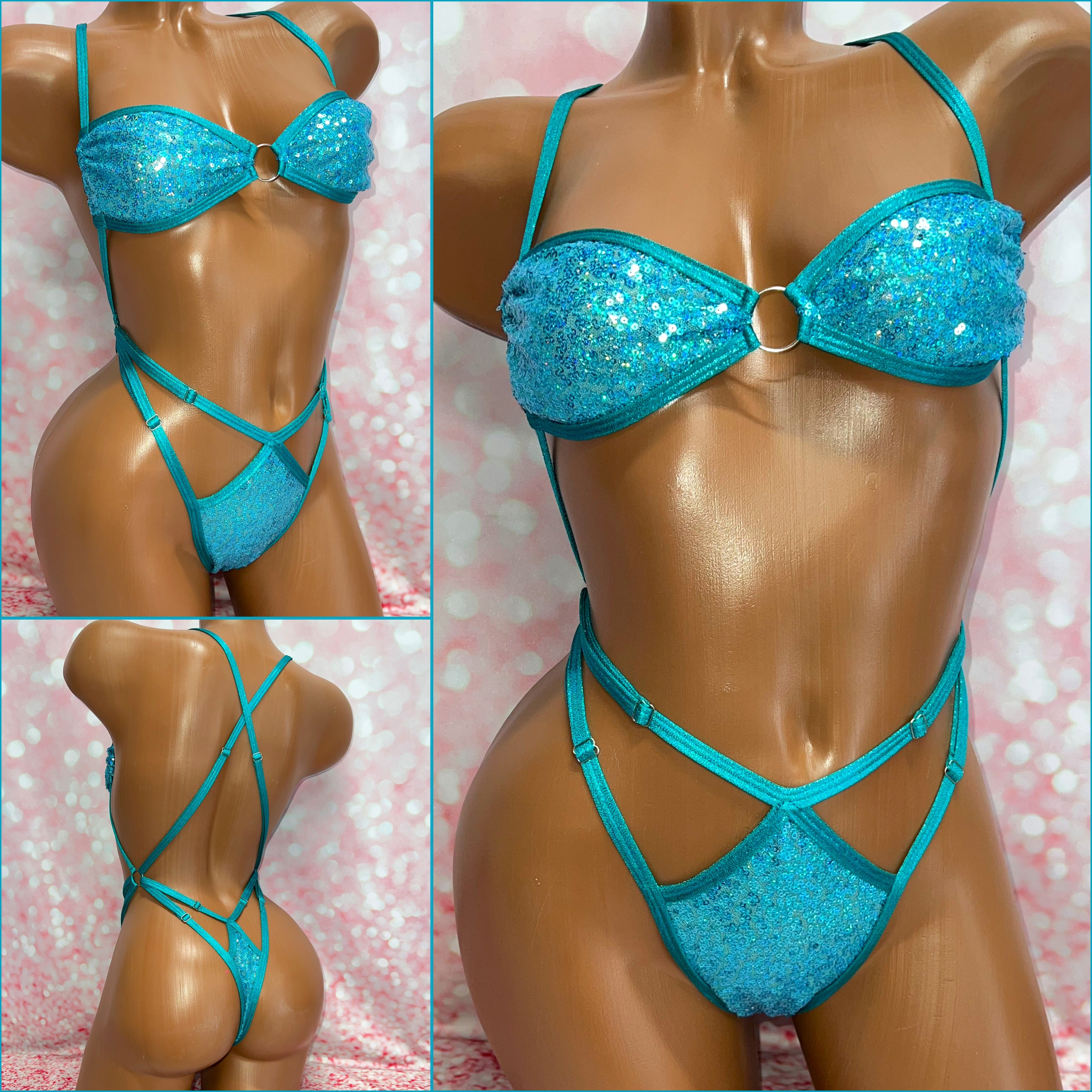 Sequin Strappy X-Tina Bikini - Multiple Colour Options