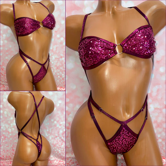 Sequin Strappy X-Tina Bikini - Multiple Colour Options