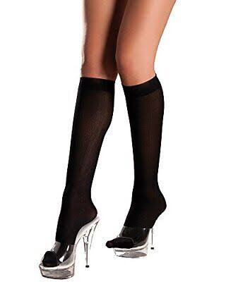 Black Knee High Socks
