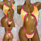 Burnout Leopard Velvet Diamond Slingshot - Multiple Colour Options