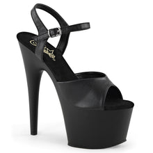 Load image into Gallery viewer, Pleaser ADORE-709 Black Faux Leather Platform Sandal
