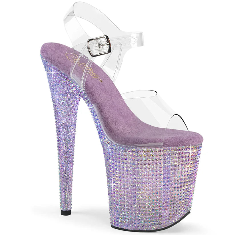 Pleaser BEJEWELED-808RRS 8 Inch Lavender Rhinestone