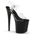 Pleaser FLAMINGO-808 Clear/Black Platform Sandal