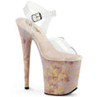 Pleaser FLAMINGO-808MB Clr/Blush-Gold Marble