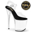 Pleaser FLAMINGO-808PREM Clear TPU-Black/Clear Platform