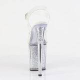 Pleaser FLAMINGO-808RSI Clear/Clear-Silver AB RS Platform Heels