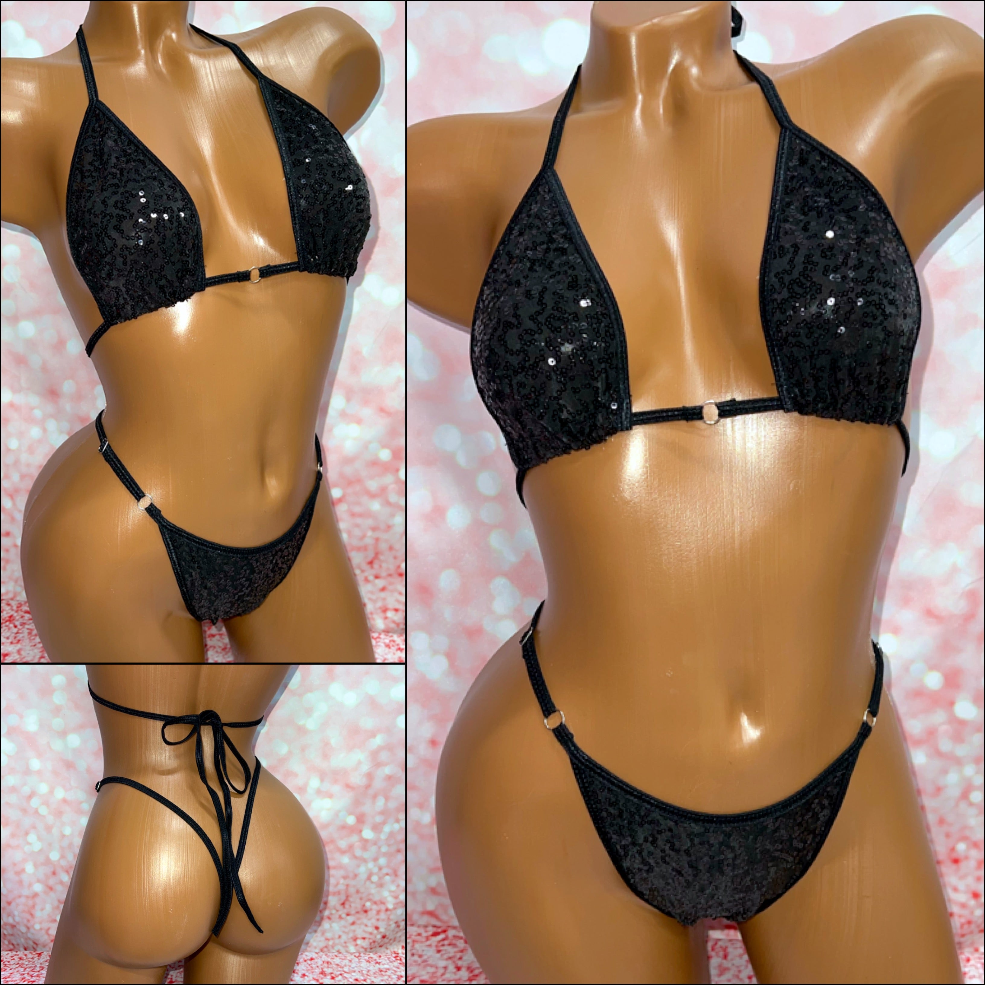 Black Sequin Bikini