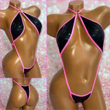 Wet Look Choker Slingshot - Multiple Colour Options