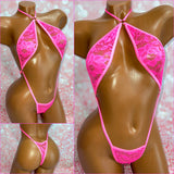 Lace Choker Slingshot - Multiple Colour Options