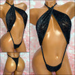 Glitter Damask Velvet Slingshot