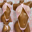 Baby Pink Diamond Mesh Slingshot