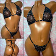 Mesh Rhinestone Bikini