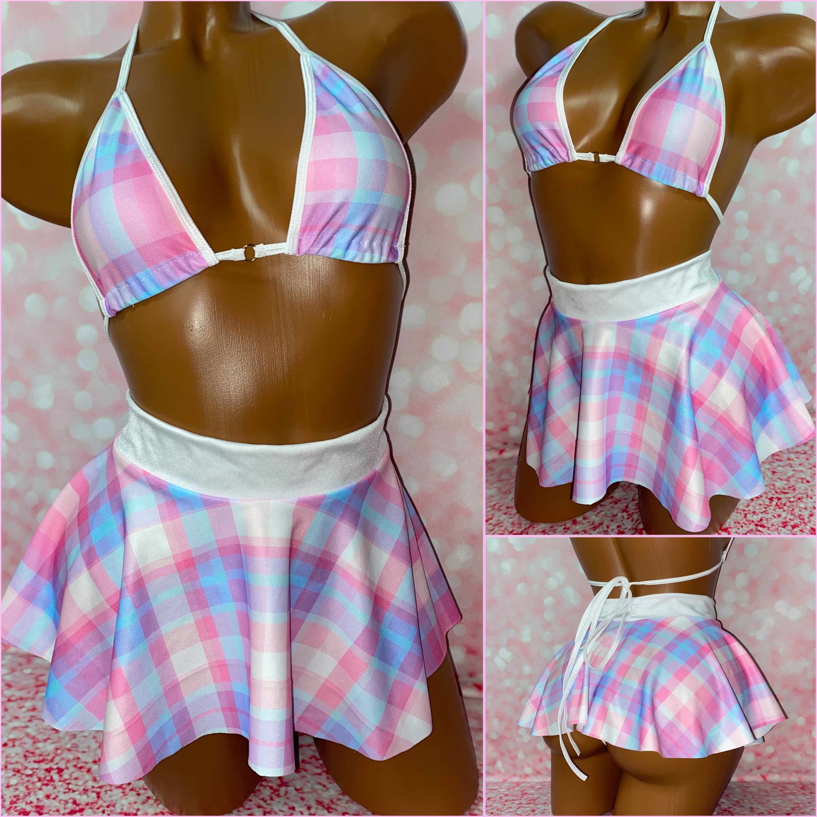 Bikini & Circle Skirt 3 Piece Set - Multiple fabric options