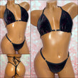 Purple Glitter Velvet Bikini