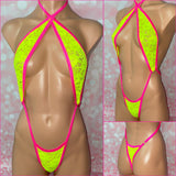 Neon Yellow Lace Slingshot