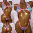 Tie Dye Diamond Mesh Peekaboob