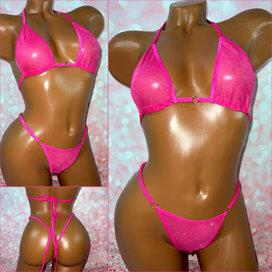 Glitter Mesh Bikini -  Multiple Colour Options